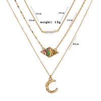Elegant Lady Geometric Moon Copper Copper Alloy Wholesale Layered Necklaces main image 2