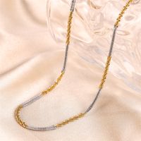 Simple Style Flower Stainless Steel Plating Inlay Zircon 18k Gold Plated Pendant Necklace main image 7