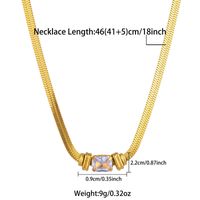 Simple Style Flower Stainless Steel Plating Inlay Zircon 18k Gold Plated Pendant Necklace sku image 2