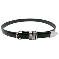 Simple Style Solid Color Imitation Leather Alloy Women's Leather Belts sku image 1