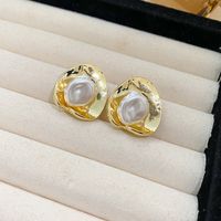 1 Pair Simple Style Commute Water Droplets Plating Alloy Gold Plated Ear Studs sku image 3