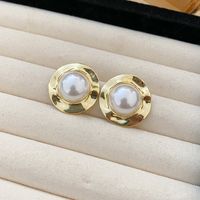 1 Pair Simple Style Commute Water Droplets Plating Alloy Gold Plated Ear Studs sku image 2