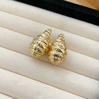 1 Pair Simple Style Commute Water Droplets Plating Alloy Gold Plated Ear Studs sku image 13