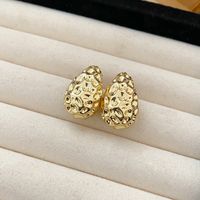 1 Pair Simple Style Commute Water Droplets Plating Alloy Gold Plated Ear Studs main image 4