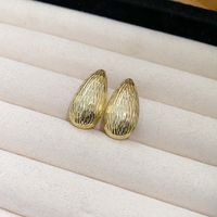 1 Pair Simple Style Commute Water Droplets Plating Alloy Gold Plated Ear Studs main image 3