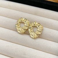 1 Pair Simple Style Commute Water Droplets Plating Alloy Gold Plated Ear Studs sku image 4