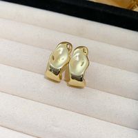 1 Pair Simple Style Commute Water Droplets Plating Alloy Gold Plated Ear Studs main image 5