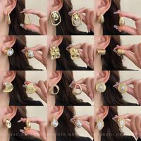 1 Pair Simple Style Commute Water Droplets Plating Alloy Gold Plated Ear Studs main image 7