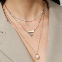Elegant Lady Geometric Moon Copper Copper Alloy Wholesale Layered Necklaces main image 1