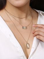 Elegant Lady Geometric Moon Copper Copper Alloy Wholesale Layered Necklaces sku image 4
