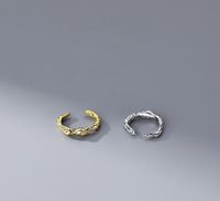 1 Piece Casual Simple Style Solid Color Plating Sterling Silver White Gold Plated Gold Plated Ear Cuffs main image 1