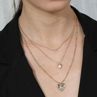 Elegant Lady Geometric Moon Copper Copper Alloy Wholesale Layered Necklaces sku image 1
