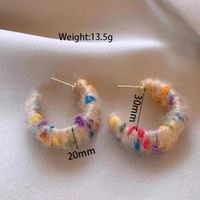 1 Pair Simple Style Classic Style Color Block Plating Alloy Gold Plated Earrings main image 2