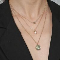 Elegant Lady Geometric Moon Copper Copper Alloy Wholesale Layered Necklaces sku image 2