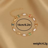 Fashion Heart Shape Butterfly Alloy Inlay Artificial Pearls Rhinestones Women's Bracelets 1 Piece main image 7