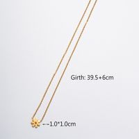 Stainless Steel 18K Gold Plated Simple Style Plating Daisy Pendant Necklace main image 1