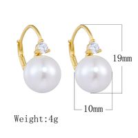 1 Pair Simple Style Commute Color Block Plating Inlay Sterling Silver Pearl 14k Gold Plated Rhodium Plated Drop Earrings main image 2