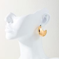 1 Pair Simple Style Solid Color Plating Plastic Gold Plated Ear Studs main image 1
