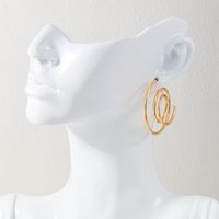 1 Pair Simple Style Solid Color Plating Zinc Alloy Gold Plated Ear Studs main image 1