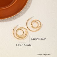 1 Pair Simple Style Solid Color Plating Zinc Alloy Gold Plated Ear Studs main image 2