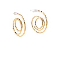1 Pair Simple Style Solid Color Plating Zinc Alloy Gold Plated Ear Studs main image 5