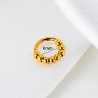 1 Piece Nose Rings & Studs Simple Style Classic Style Circle 316 Stainless Steel  Plating main image 4