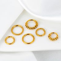 1 Piece Nose Rings & Studs Simple Style Classic Style Circle 316 Stainless Steel  Plating main image 1