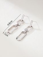1 Pair Basic Modern Style Geometric Copper White Gold Plated Drop Earrings main image 2
