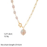 Fashion Freshwater Pearl Necklace Simple Copper Collarbone Chain main image 3