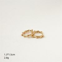 Fashion Ladies Earrings New Simple Copper Plated 14k Real Gold Piercing Jewelry main image 3