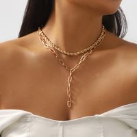 Simple Style Solid Color Alloy Women's Layered Necklaces main image 1