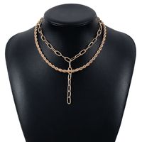 Simple Style Solid Color Alloy Women's Layered Necklaces sku image 1