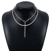 Simple Style Solid Color Alloy Women's Layered Necklaces sku image 2