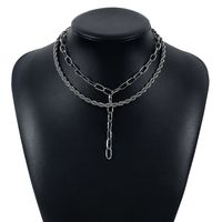 Simple Style Solid Color Alloy Women's Layered Necklaces sku image 3