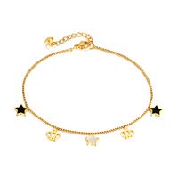 Simple Style Star Stainless Steel Hollow Out Women's Anklet sku image 1