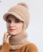 Women's Basic Simple Style Solid Color Pom Poms Ear Warap Wool Cap main image 4