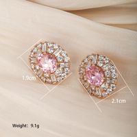 1 Pair Vintage Style Xuping Round Water Droplets Plating Inlay Alloy Copper Alloy Zircon 18k Gold Plated Ear Studs main image 2