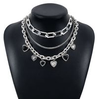Modern Style Solid Color Alloy Women's Layered Necklaces sku image 2