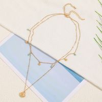 Simple Style Solid Color Titanium Steel Patchwork Layered Necklaces main image 4