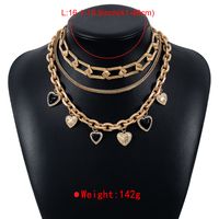 Modern Style Solid Color Alloy Women's Layered Necklaces main image 2
