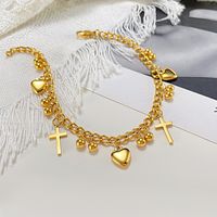 Simple Style Commute Cross 304 Stainless Steel Women's Anklet main image 3