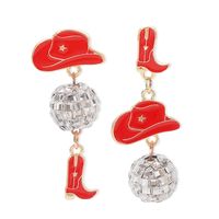1 Pair Cowboy Style Modern Style Sweet Boots Alloy Drop Earrings sku image 1