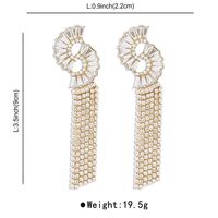 1 Pair Modern Style Simple Style Solid Color Inlay Alloy Zircon Drop Earrings main image 2