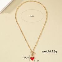 Modern Style Heart Shape Alloy Plating Women's Pendant Necklace main image 6