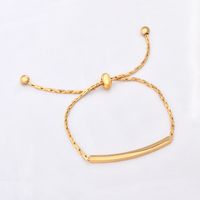 Simple Style Commute Solid Color Stainless Steel Bracelets In Bulk sku image 1
