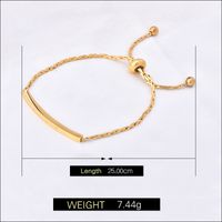 Simple Style Commute Solid Color Stainless Steel Bracelets In Bulk main image 2