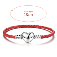 Elegant Lady Heart Shape Sterling Silver Plating Silver Plated Bangle sku image 3