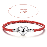 Elegant Lady Heart Shape Sterling Silver Plating Silver Plated Bangle sku image 6