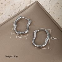 1 Pair XUPING Simple Style Irregular Irregular 304 Stainless Steel 18K Gold Plated Raw Steel Earrings sku image 2