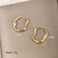 1 Pair XUPING Simple Style Irregular Irregular 304 Stainless Steel 18K Gold Plated Raw Steel Earrings sku image 1